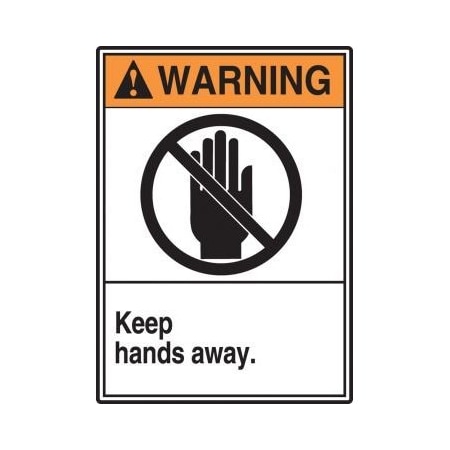 ANSI WARNING LABEL KEEP HANDS AWAY LEQM320XVE